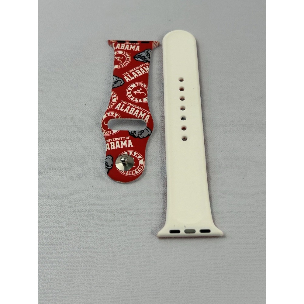 Alabama Crimson Tide Apple Watch Band Red Silicone Sport Strap NCAA - Picture 4 of 9